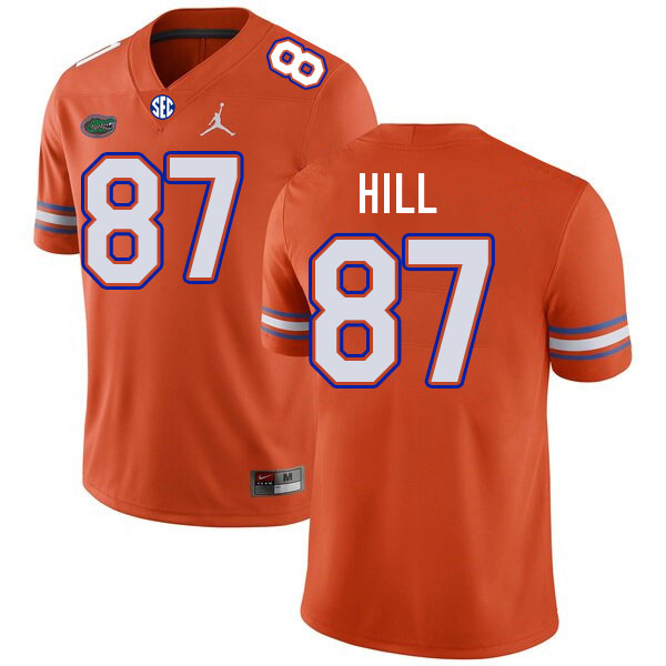 Men #87 Gavin Hill Florida Gators College Football Jerseys Stitched-Orange